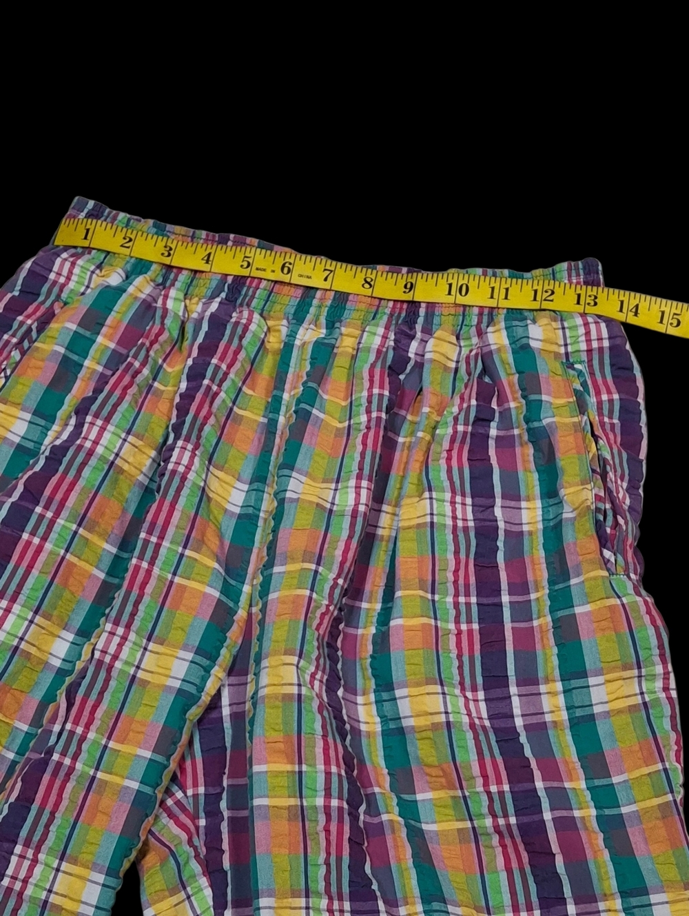 Napa Valley Colorful Plaid Comfort Waist Pull-On Cotton Pants Woman Size Medium - Picture 12 of 16